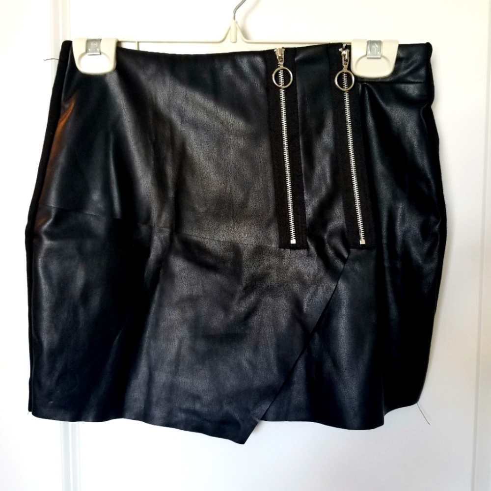 Faux Leather Mini Skirt